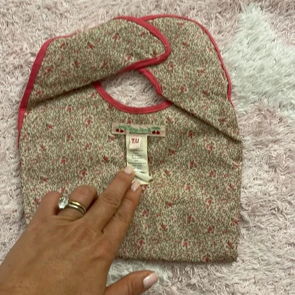 Bonpoint bi-resine and cotton bib liberty fabric